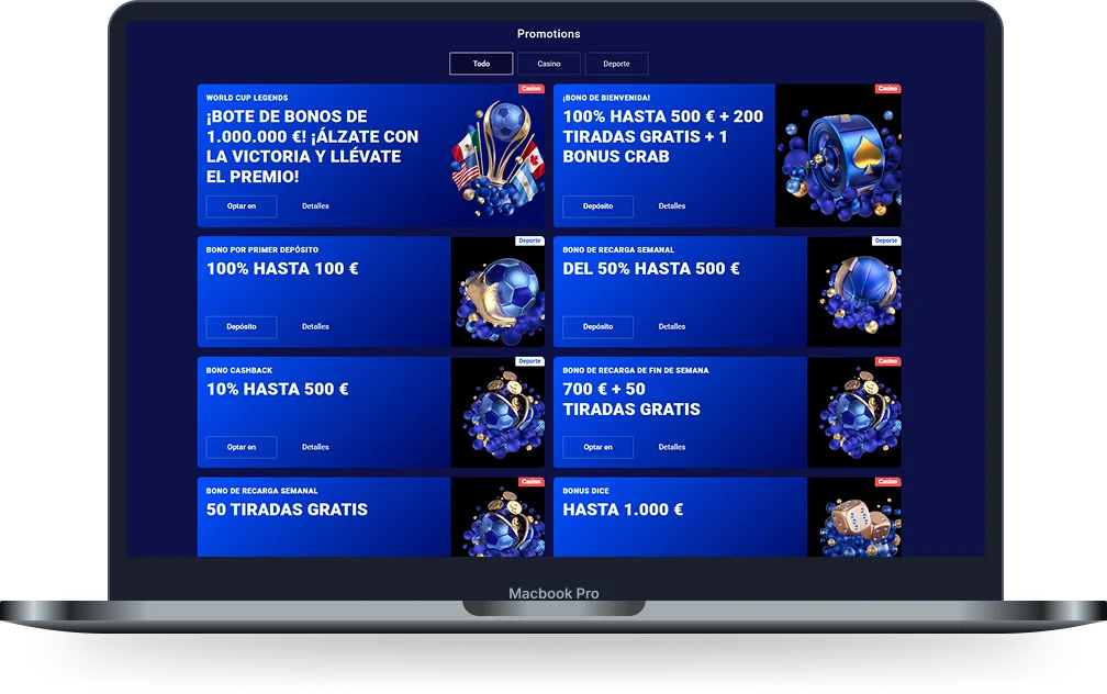 Frumzi Casino página de promociones con bonos de bienvenida, recargas, cashback y tiradas gratis